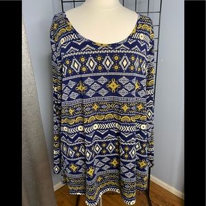Lularoe Lynnae long sleeve top, EUC sz 3x